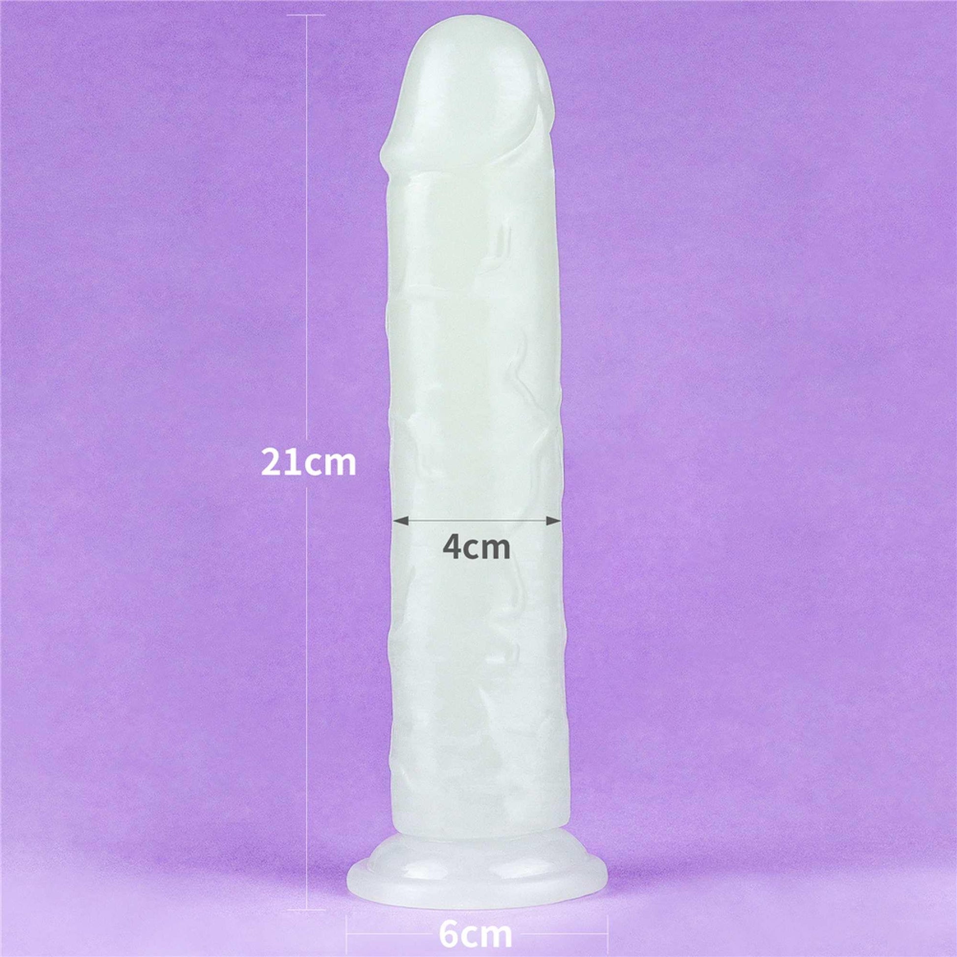 11-Dildo ledowe duże podświetlane na przyssawce 20 cm-11