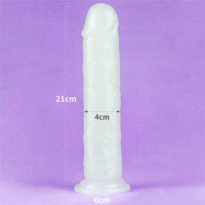 11-Dildo ledowe duże podświetlane na przyssawce 20 cm-11