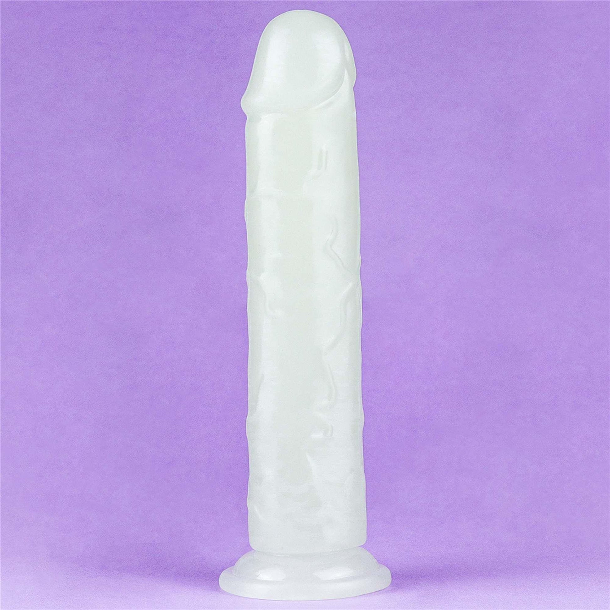 13-Dildo ledowe duże podświetlane na przyssawce 20 cm-13