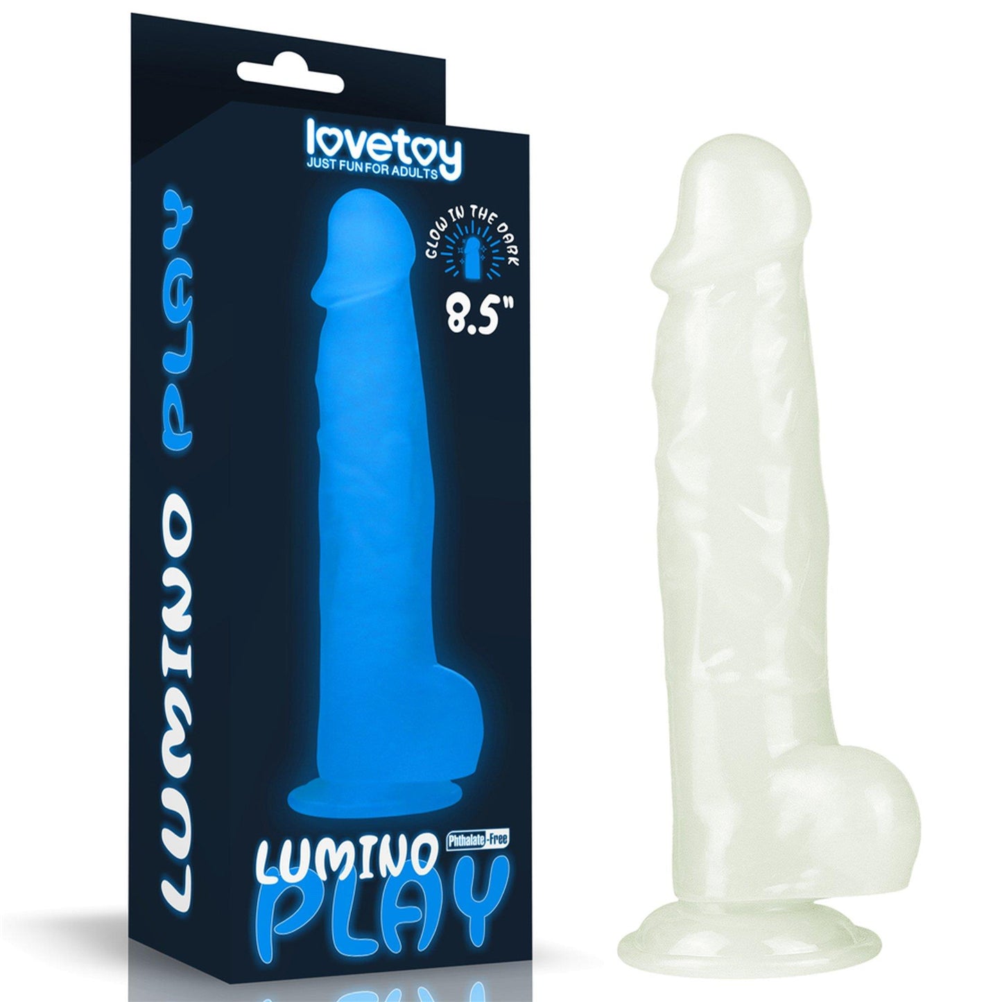 1-Dildo led giętkie duży penis podświetlany 21,5 cm-1