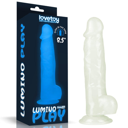 1-Dildo led giętkie duży penis podświetlany 21,5 cm-1