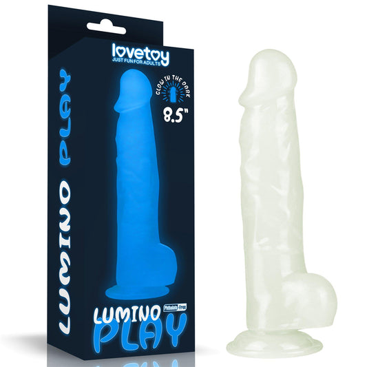 1-Dildo led giętkie duży penis podświetlany 21,5 cm-1