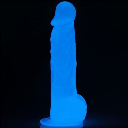 2-Dildo led giętkie duży penis podświetlany 21,5 cm-2