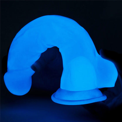 3-Dildo led giętkie duży penis podświetlany 21,5 cm-3