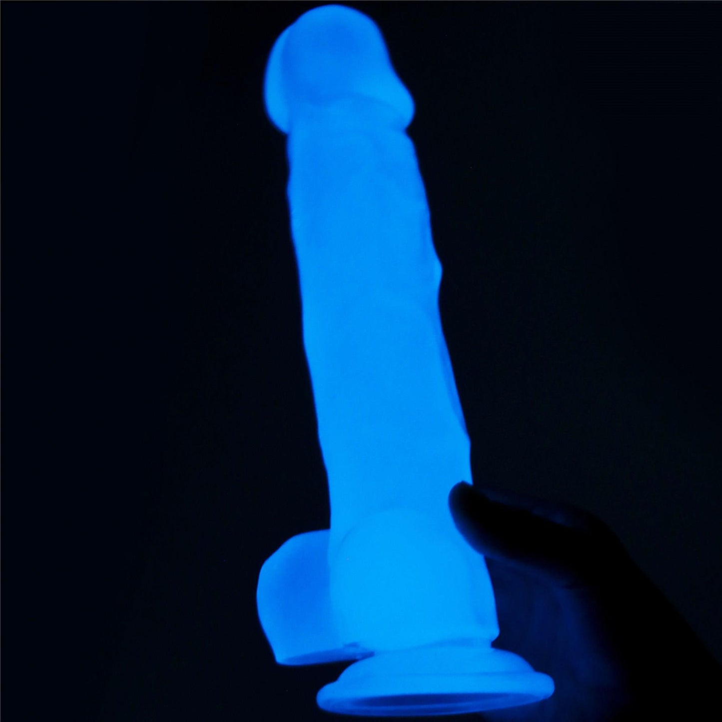 4-Dildo led giętkie duży penis podświetlany 21,5 cm-4