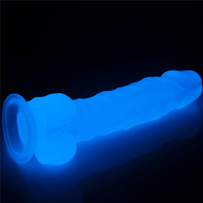 6-Dildo led giętkie duży penis podświetlany 21,5 cm-6