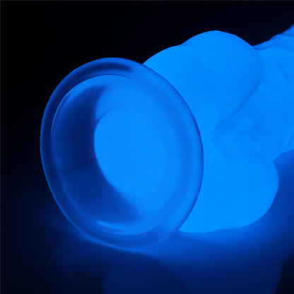 7-Dildo led giętkie duży penis podświetlany 21,5 cm-7