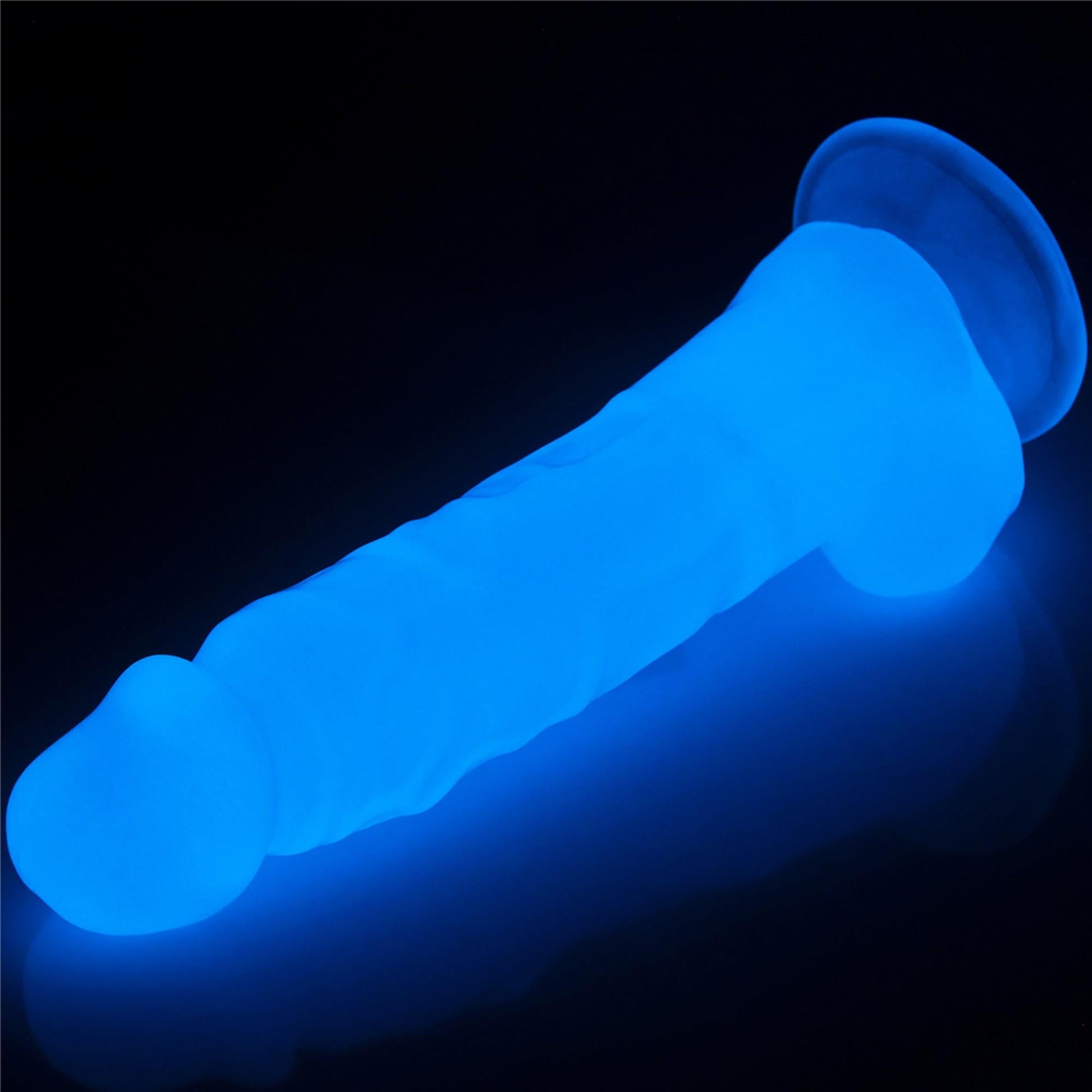 9-Dildo led giętkie duży penis podświetlany 21,5 cm-9