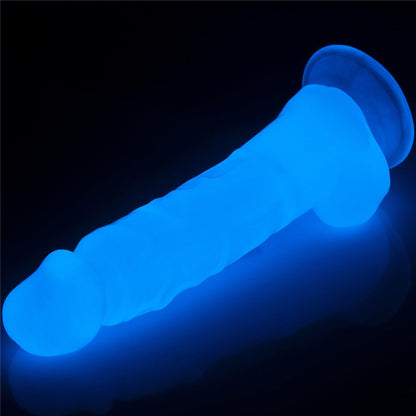 9-Dildo led giętkie duży penis podświetlany 21,5 cm-9