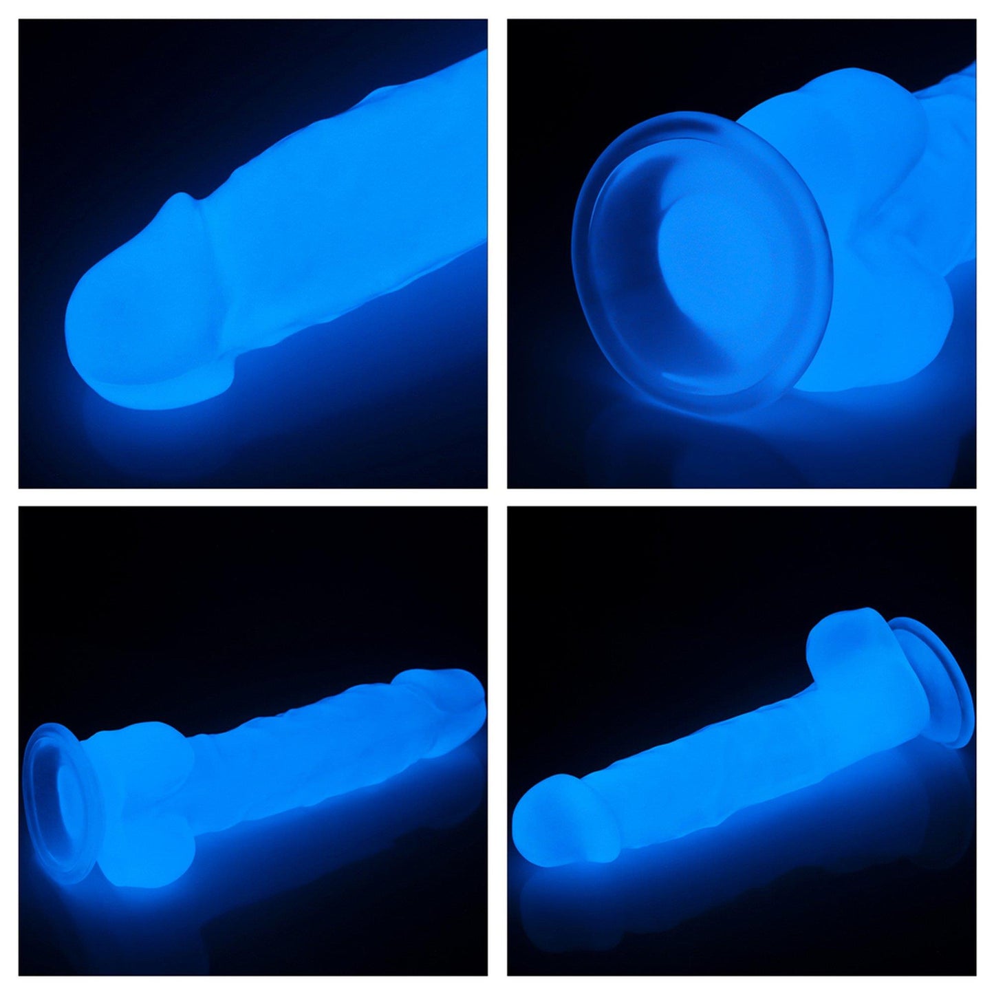 10-Dildo led giętkie duży penis podświetlany 21,5 cm-10