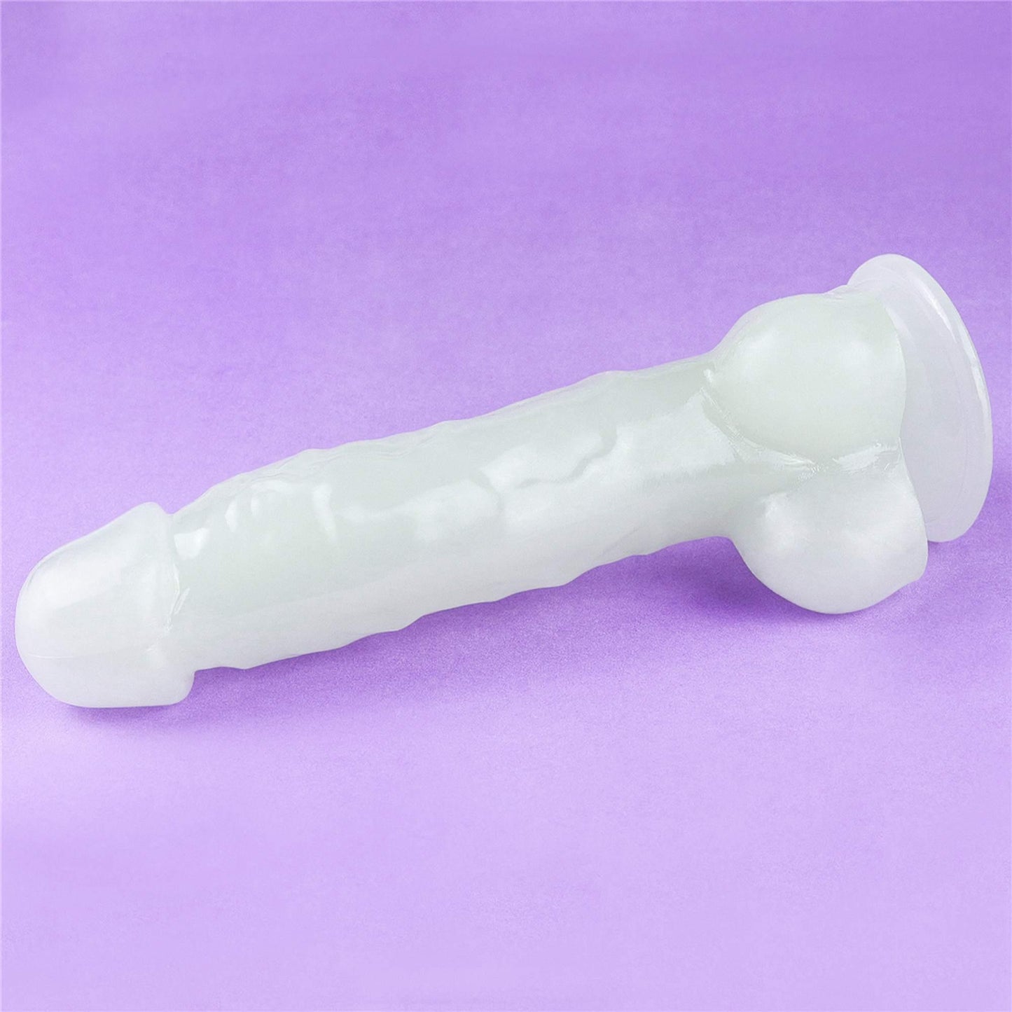 16-Dildo led giętkie duży penis podświetlany 21,5 cm-16