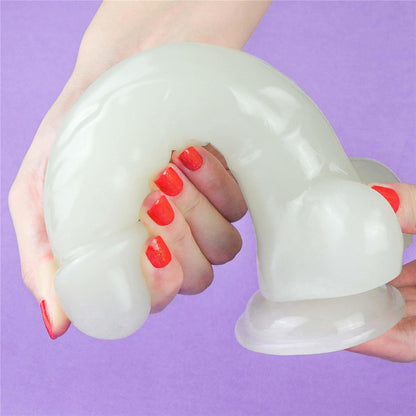 18-Dildo led giętkie duży penis podświetlany 21,5 cm-18