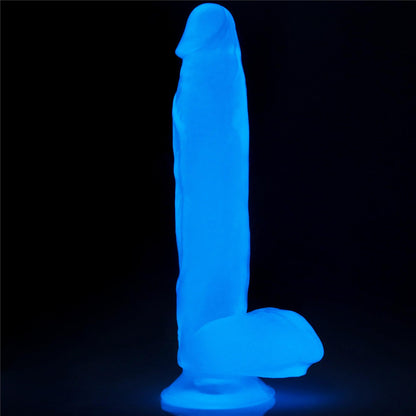 2-Elastyczne dildo podświetlane z przyssawką 25,5cm-2