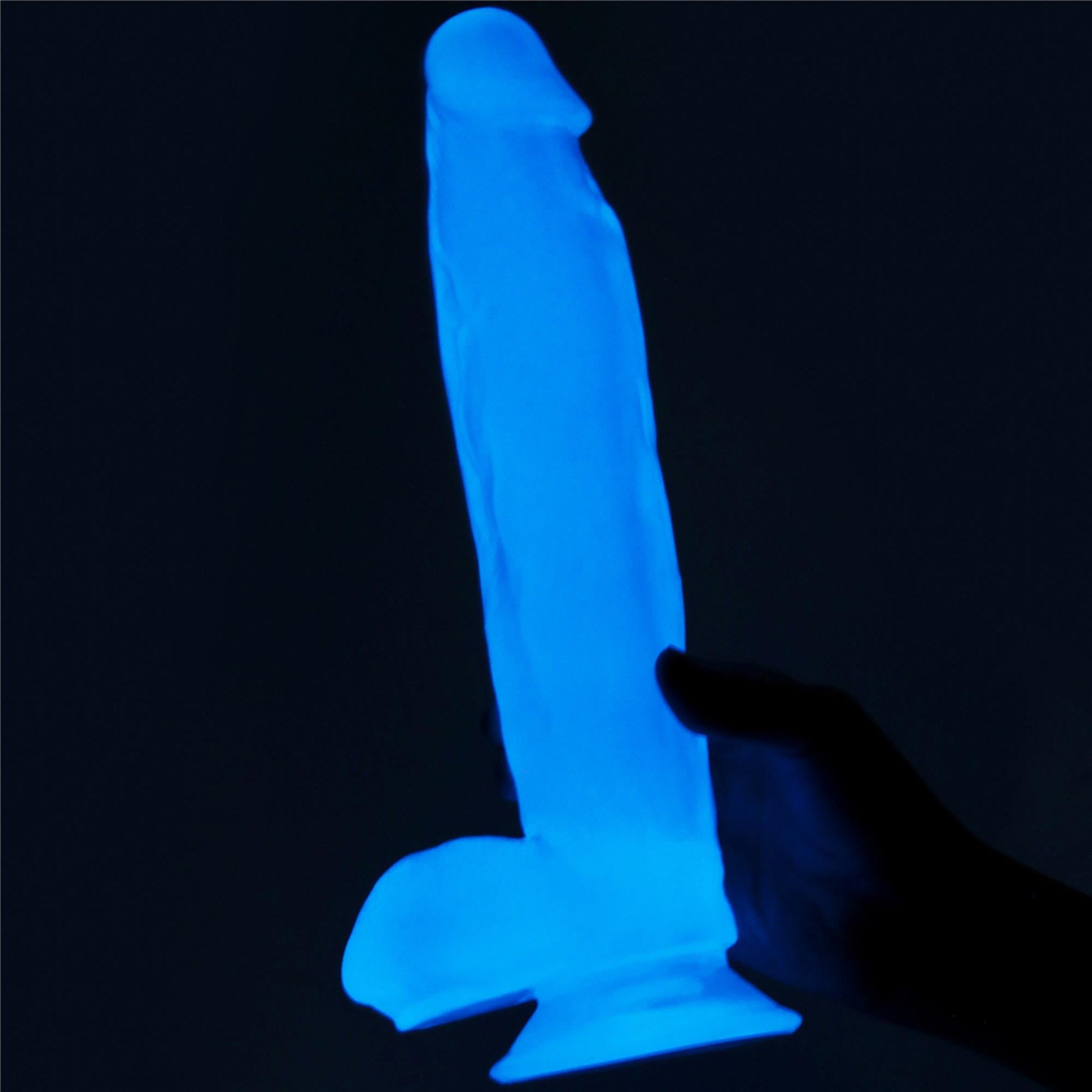 4-Elastyczne dildo podświetlane z przyssawką 25,5cm-4