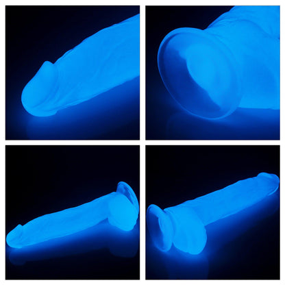 11-Elastyczne dildo podświetlane z przyssawką 25,5cm-11
