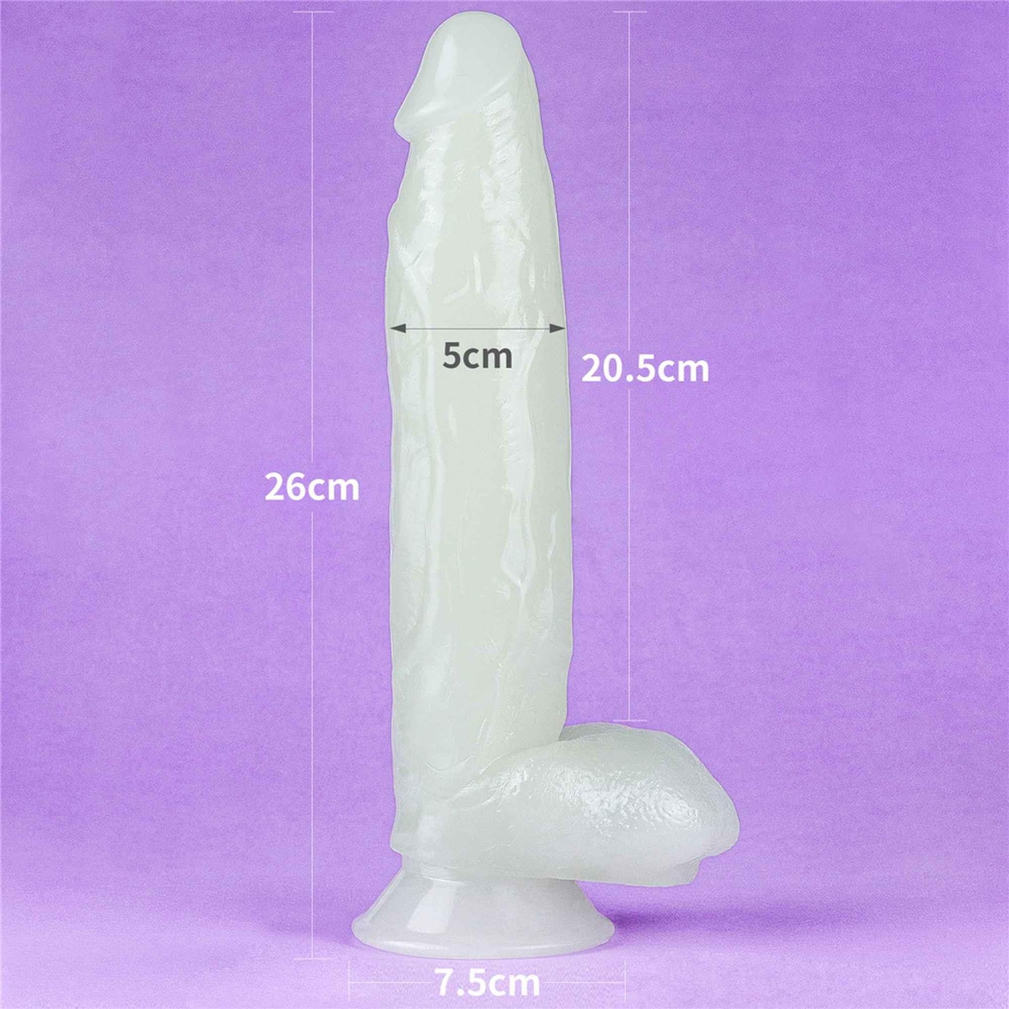 12-Elastyczne dildo podświetlane z przyssawką 25,5cm-12