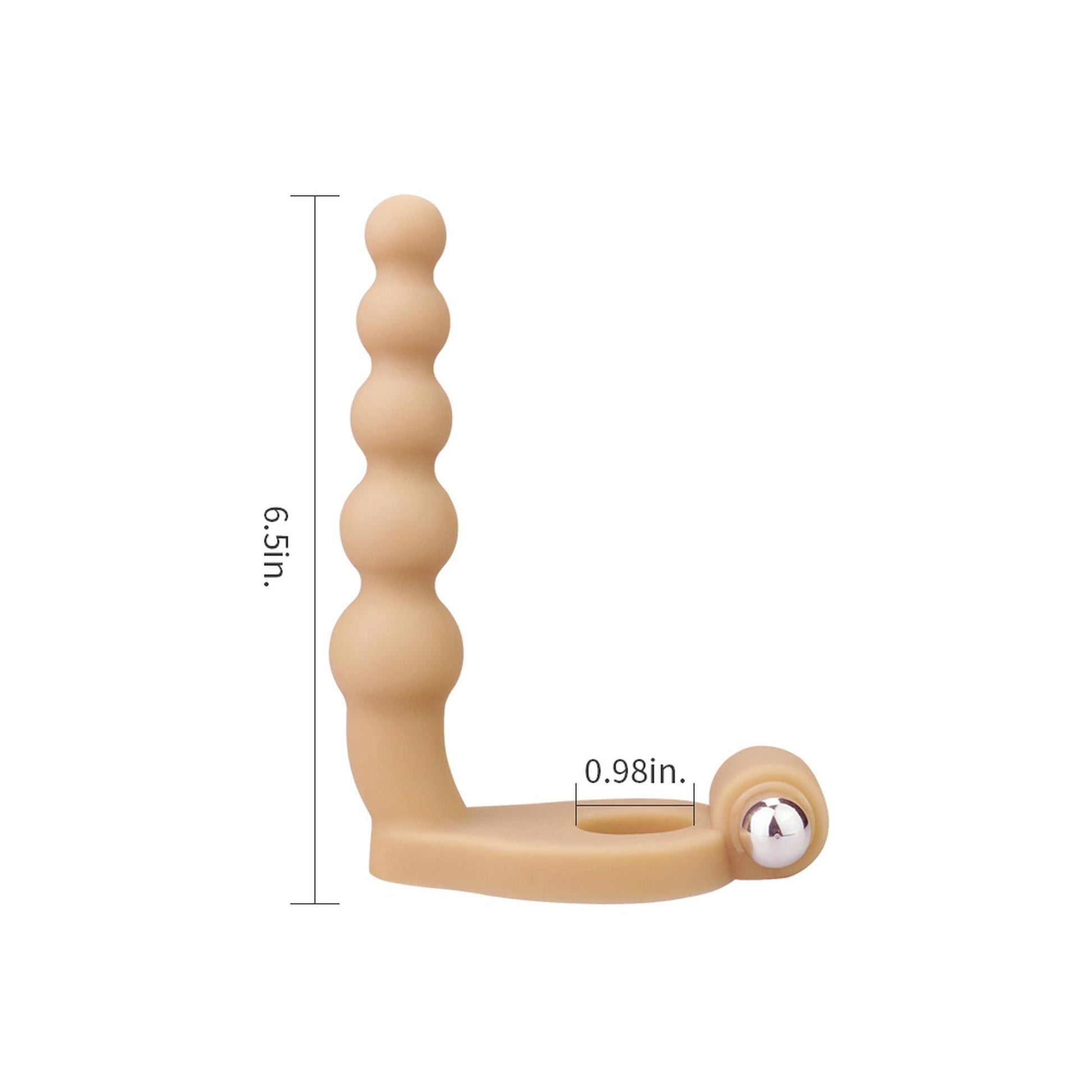 7-Gumowy strap-on z wibratorem otwór na penisa 16,5-7