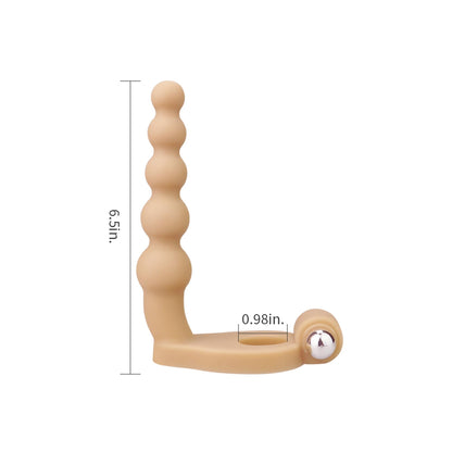 7-Gumowy strap-on z wibratorem otwór na penisa 16,5-7