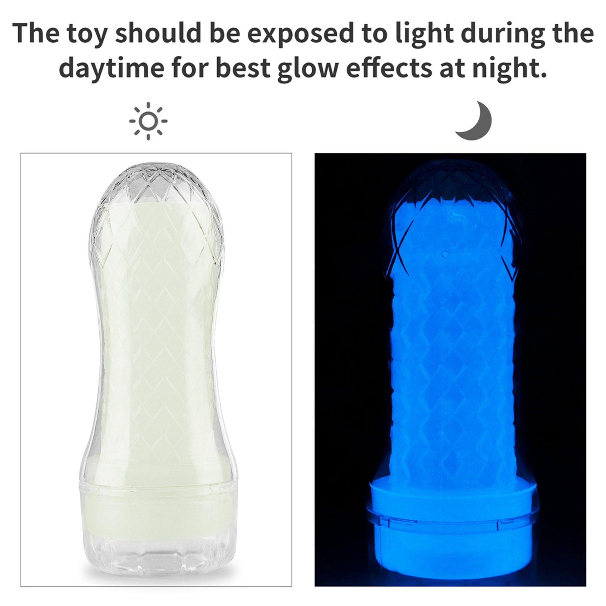 13-Masturbator podświetlany led z wypustkami 20 cm-13