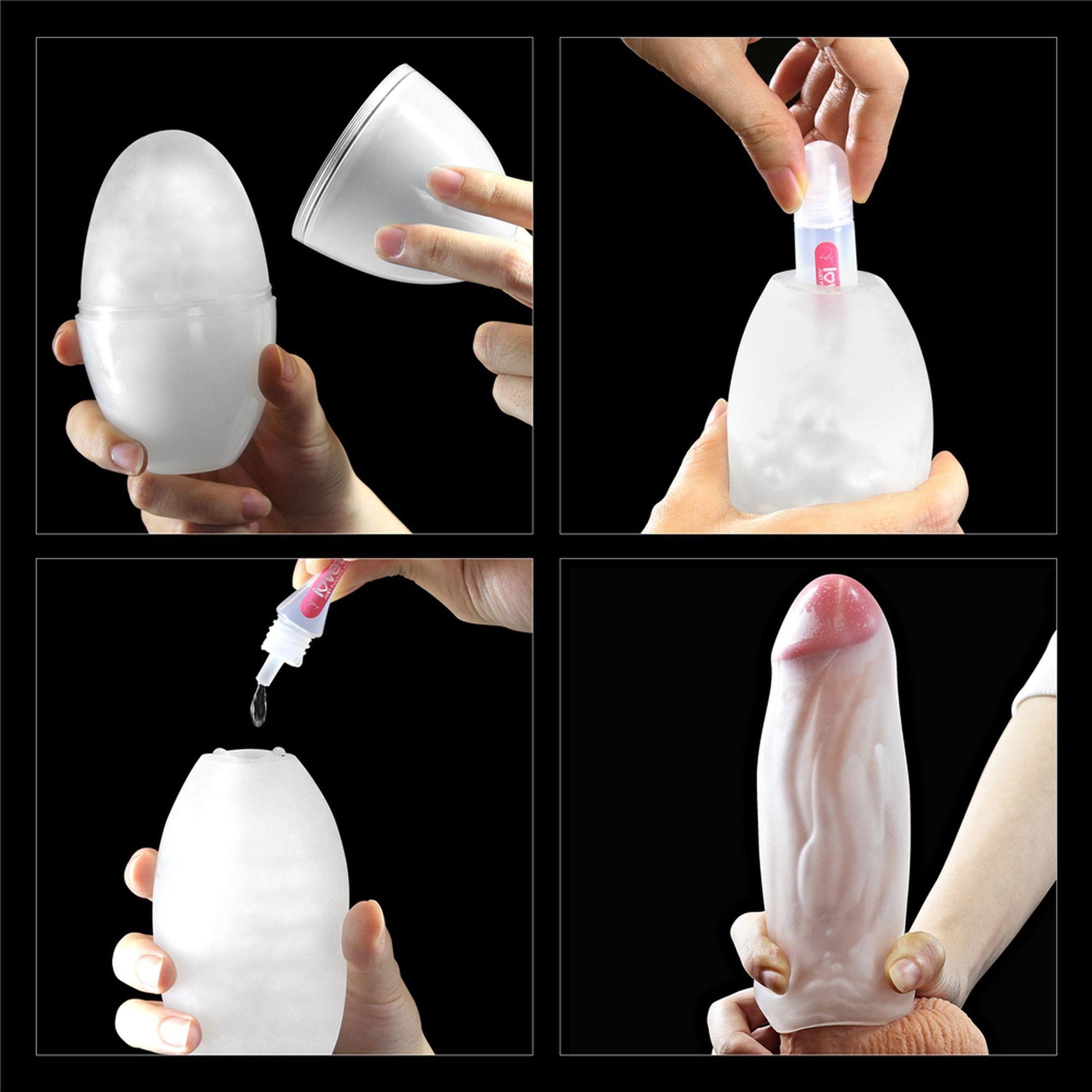 19-Masturbator silikonowy przezroczysty dla męzczyzn-19