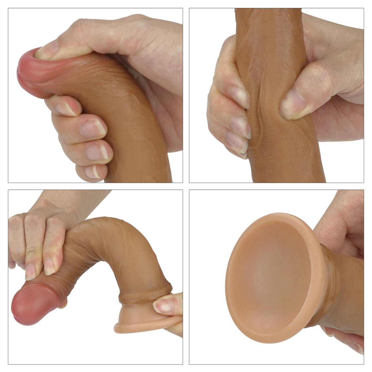 7-Duże giętkie dildo na przyssawce sex zabawka 18,5-7