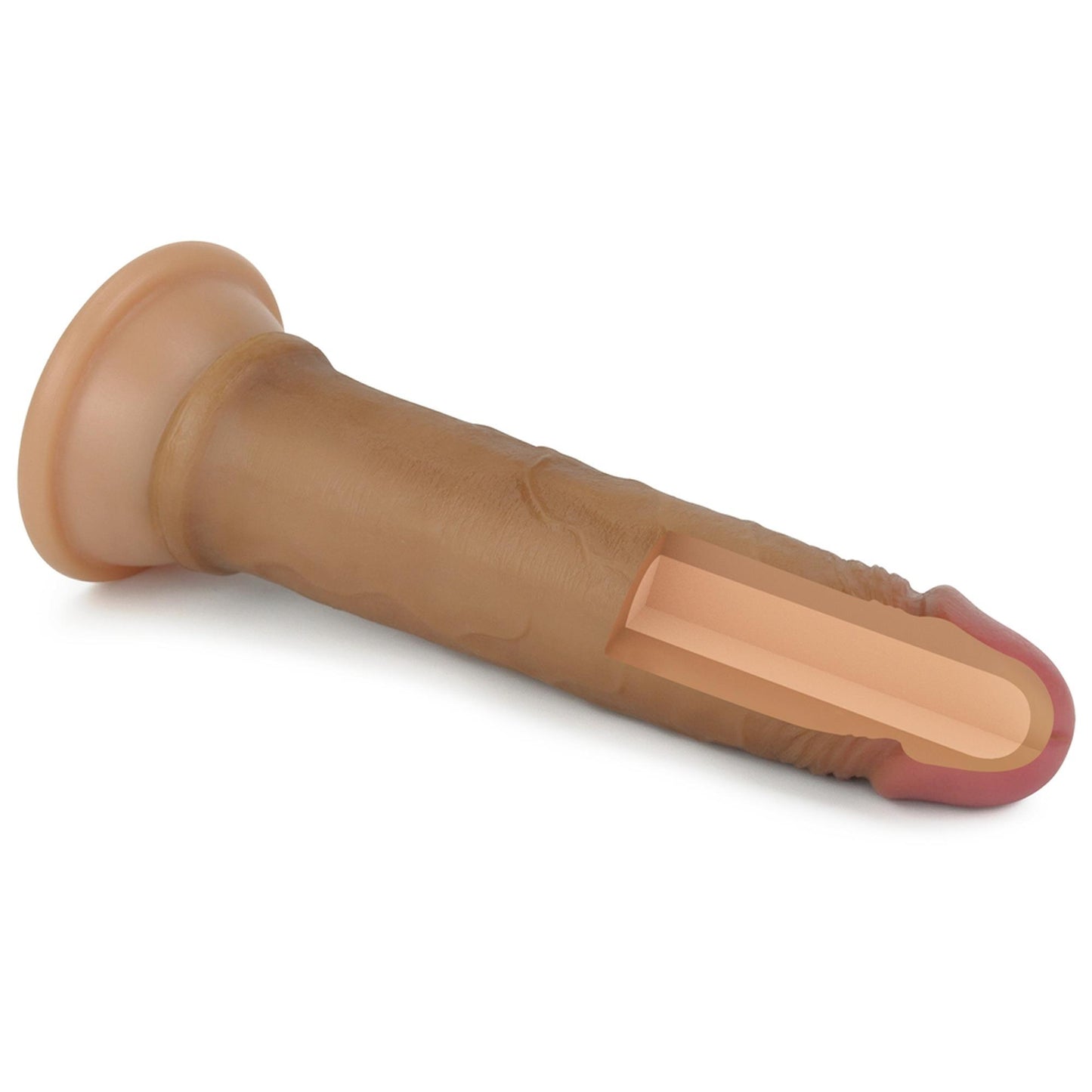 9-Duże giętkie dildo na przyssawce sex zabawka 18,5-9