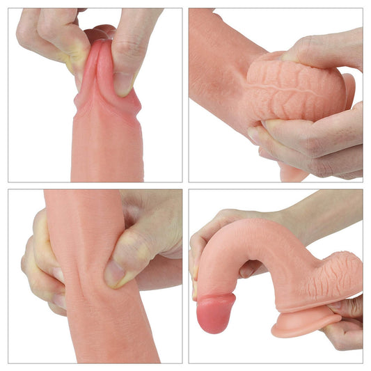 2-Realistyczne dildo silikonowe z przyssawką 20,5 cm-2