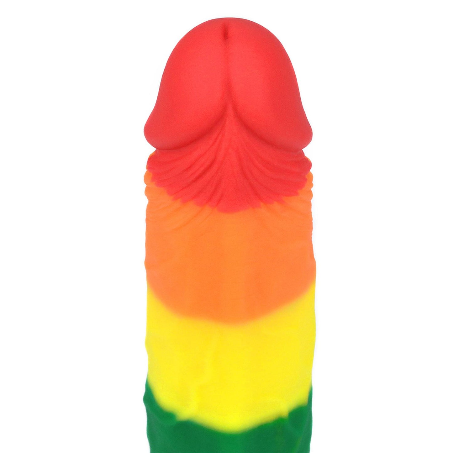 5-Tęczowe dildo elastyczne z przyssawką silikonowe-5