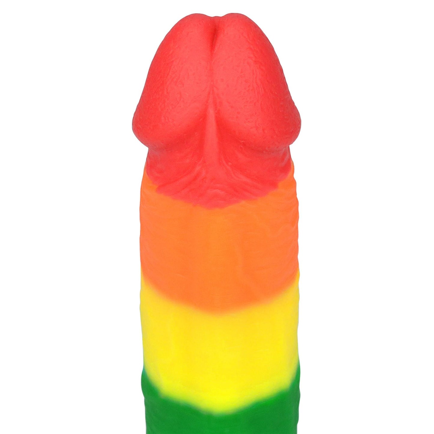 4-Dildo tęczowe elastyczne z przyssawką 22,5 cm-4