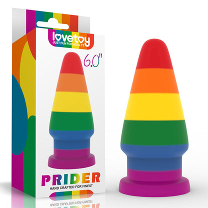 1-Tęczowa zatyczka analna korek  elastyczny 15 cm-1