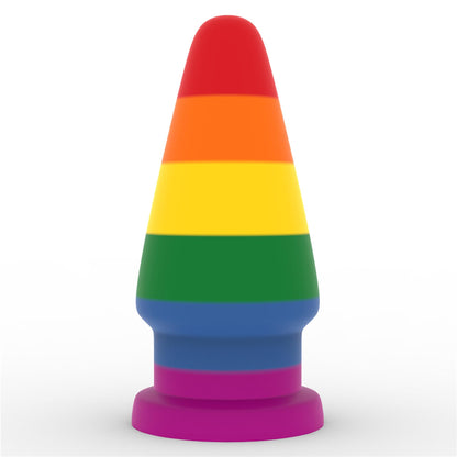 8-Tęczowa zatyczka analna korek  elastyczny 15 cm-8