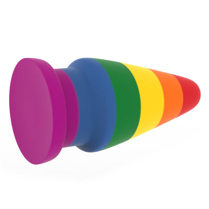 10-Tęczowa zatyczka analna korek  elastyczny 15 cm-10