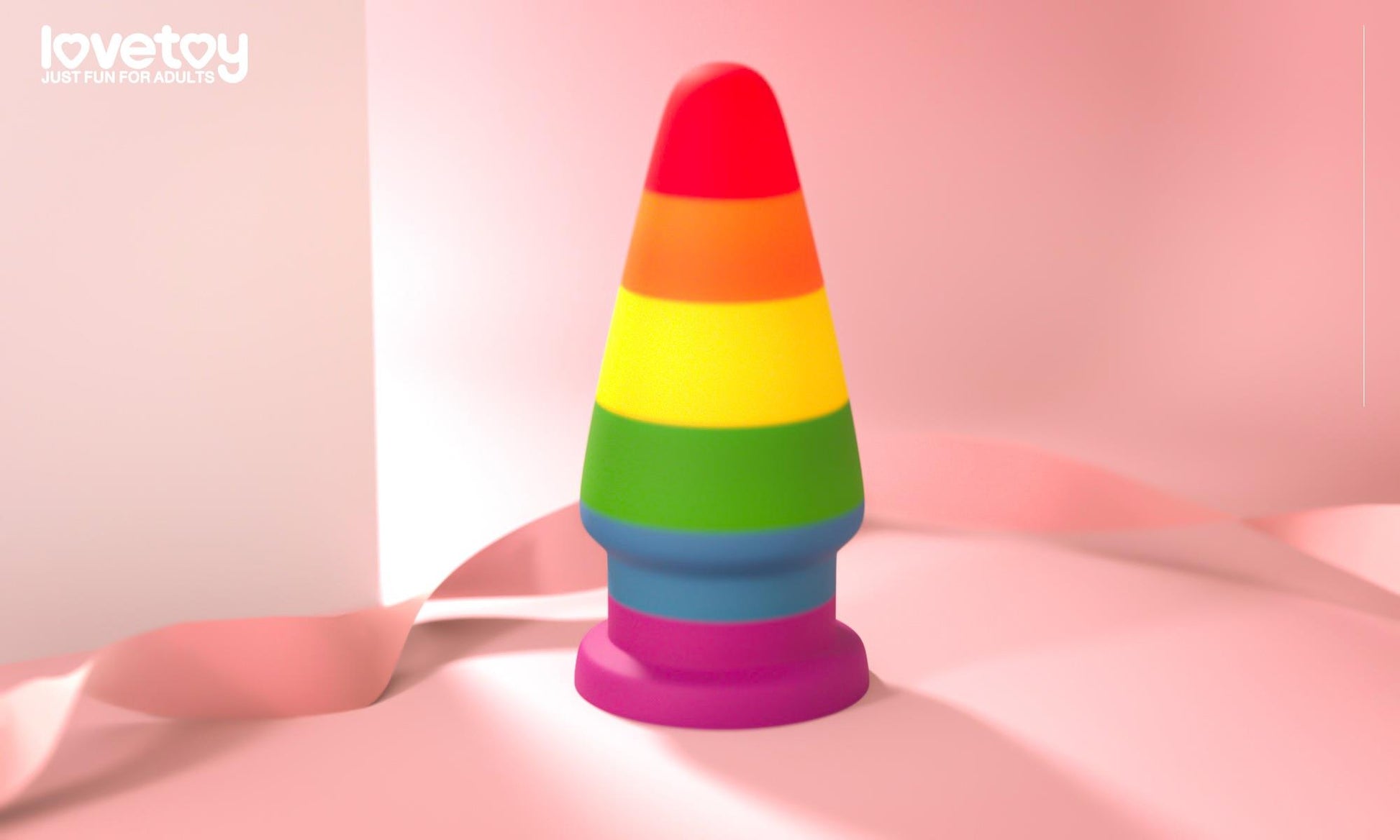 12-Tęczowa zatyczka analna korek  elastyczny 15 cm-12