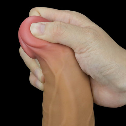 10-Silikonowy analny penis z przyssawką żylasty 23cm-10