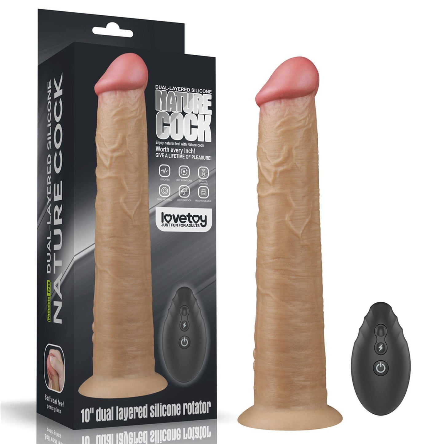 1-Realistyczne silikonowe żylaste sex dildo 26 cm-1