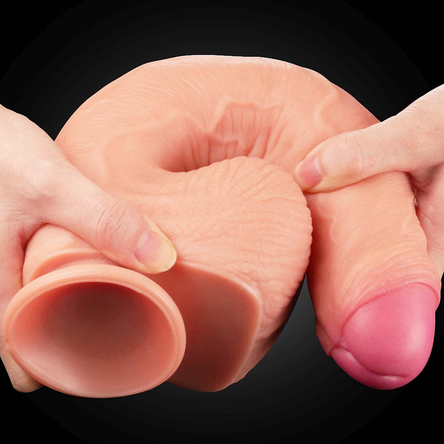 5-Giętkie realistyczne dildo z przyssawką penis 28cm-5