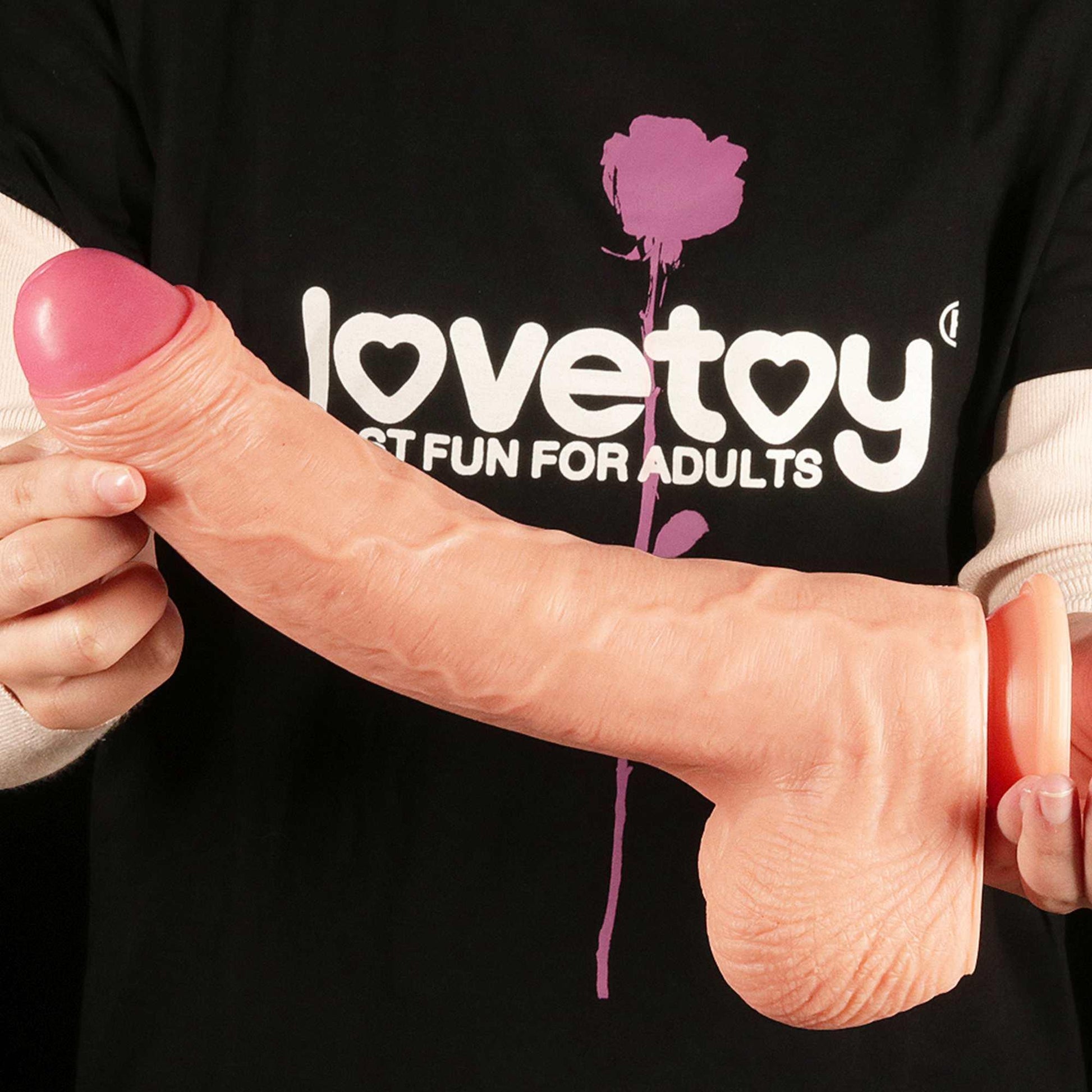 9-Giętkie realistyczne dildo z przyssawką penis 28cm-9