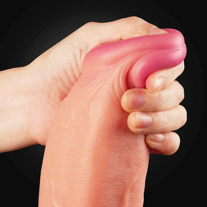 3-Grube realistyczne żylaste dildo przyssawka 30,5cm-3