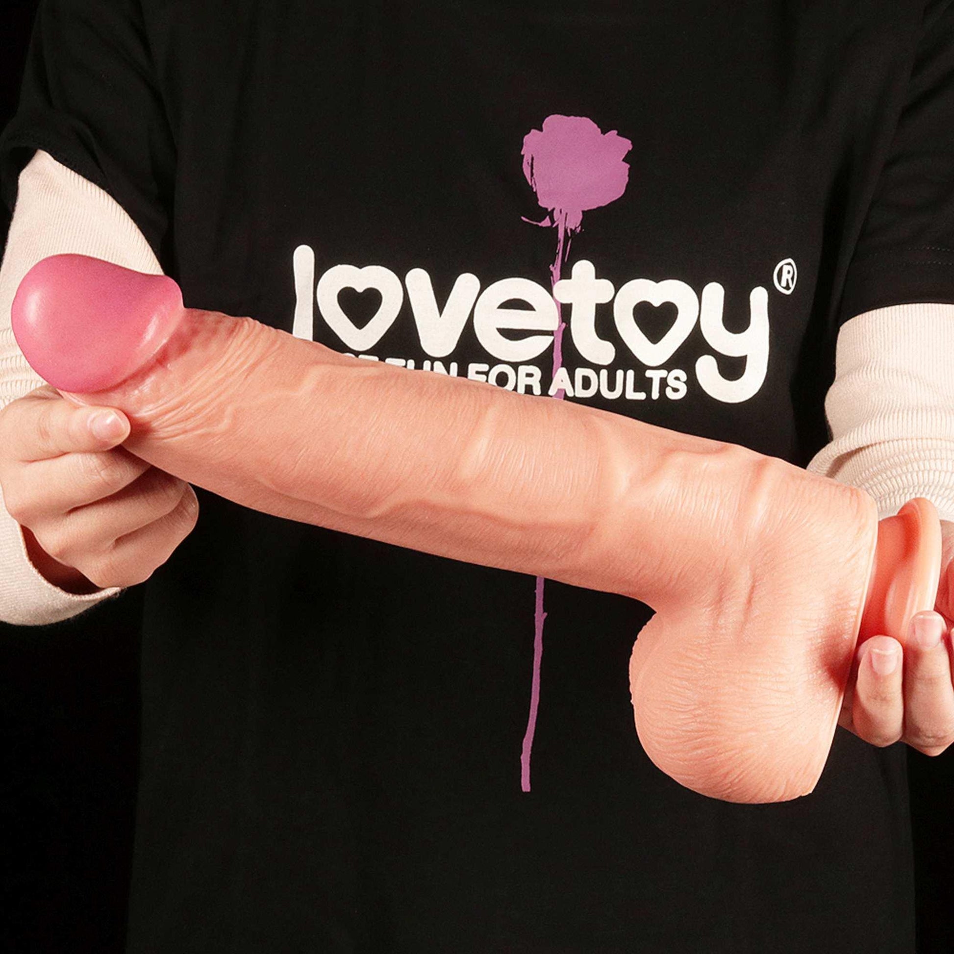 9-Grube realistyczne żylaste dildo przyssawka 30,5cm-9
