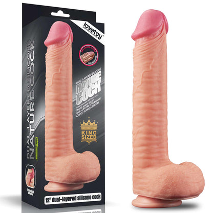 1-Ogromne dildo realistyczny wygląd przyssawka 30 cm-1