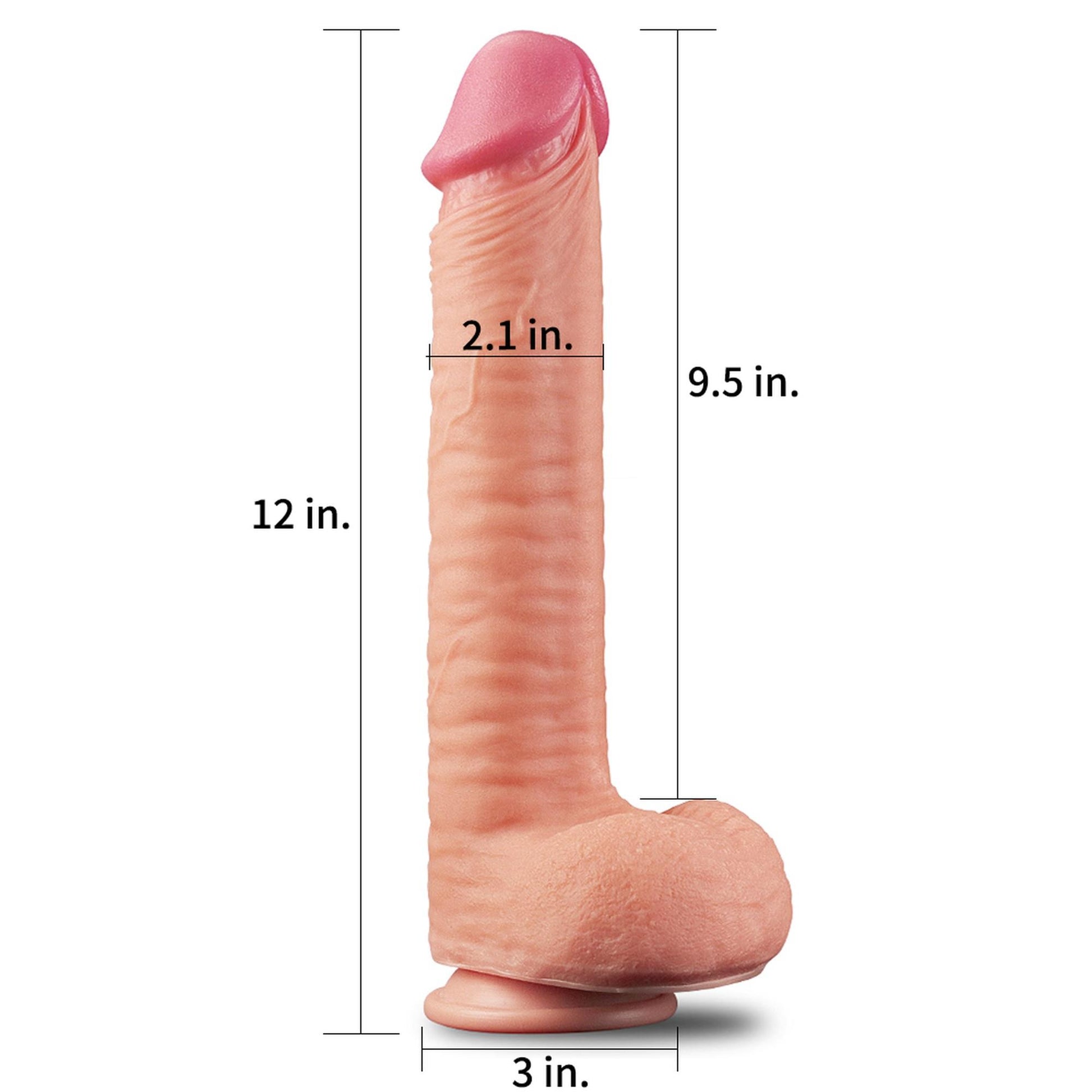 2-Ogromne dildo realistyczny wygląd przyssawka 30 cm-2