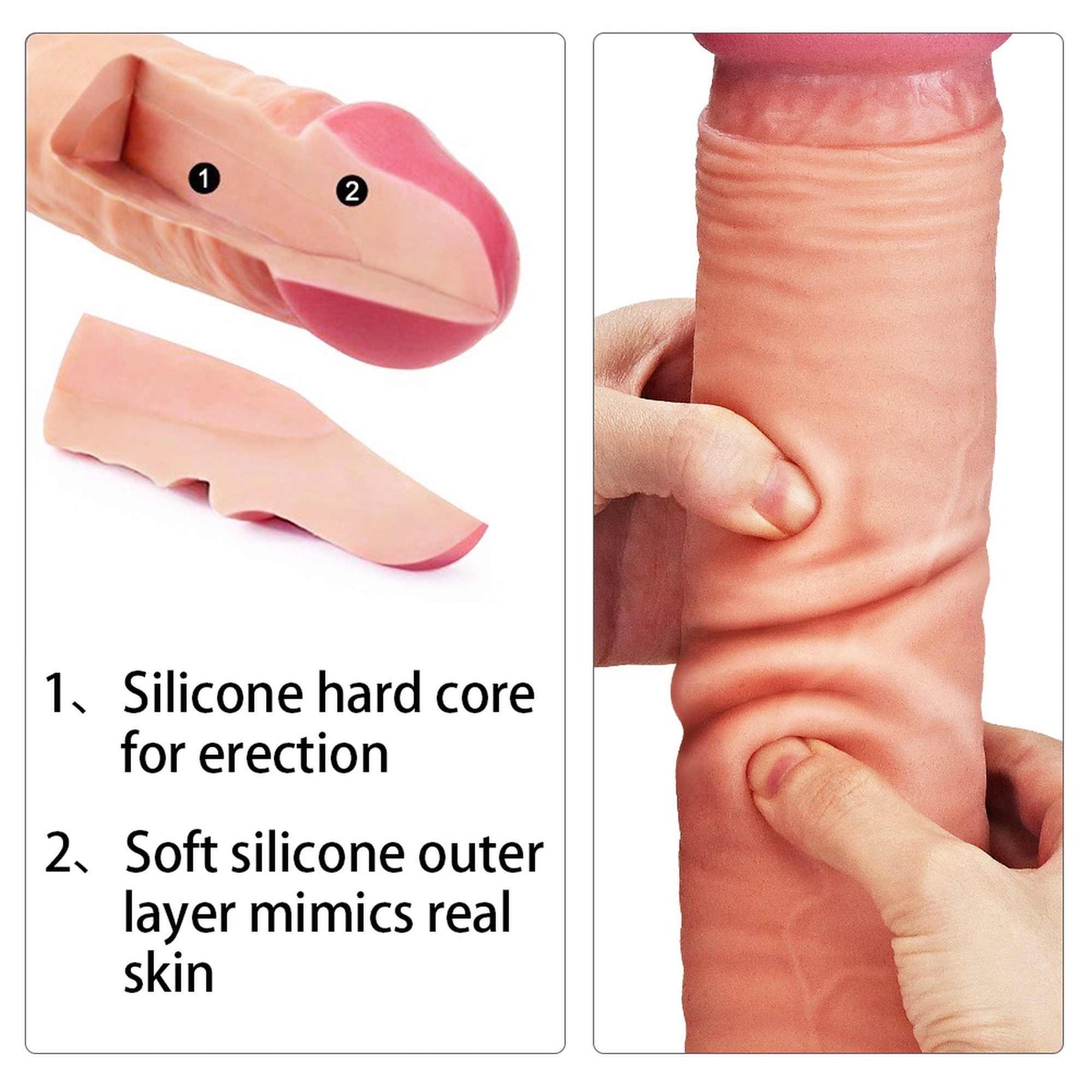 10-Ogromne dildo realistyczny wygląd przyssawka 30 cm-10
