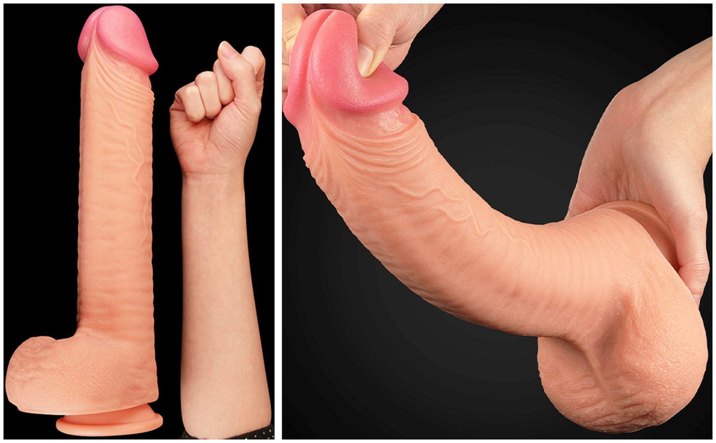 13-Ogromne dildo realistyczny wygląd przyssawka 30 cm-13