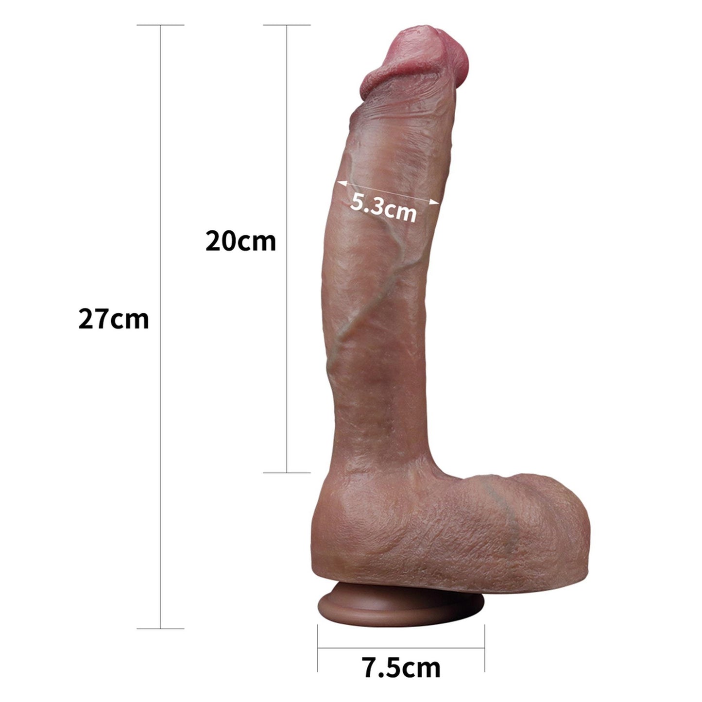 2-Długi sexowny penis realistycznie wykończony 27 cm-2