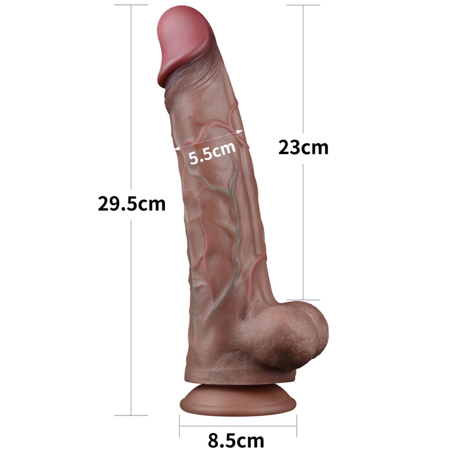 19-Gruby realistyczny penis z żyłami przyssawka 29cm-19