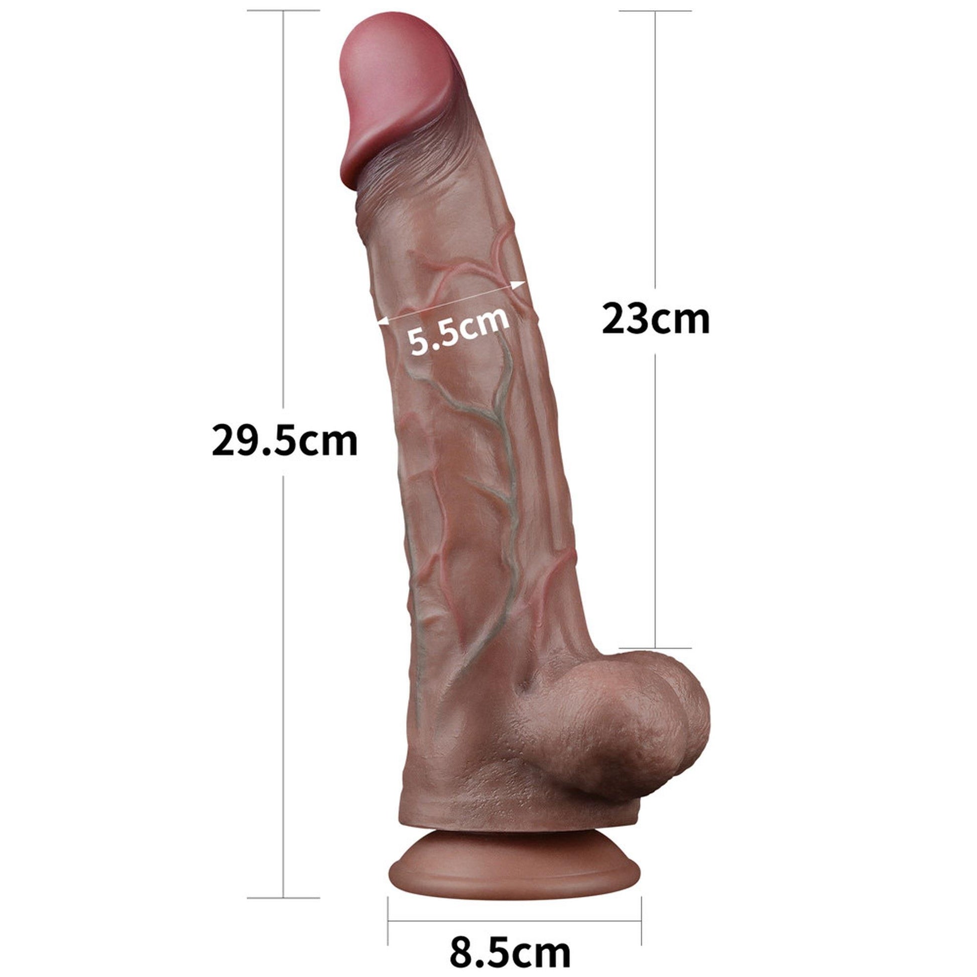 19-Gruby realistyczny penis z żyłami przyssawka 29cm-19