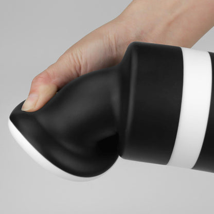 9-ZATYCZKA ANALNA CZARNO-BIAŁA SILIKONOWA KOREK ANALNY PLUG 19,5 CM-9