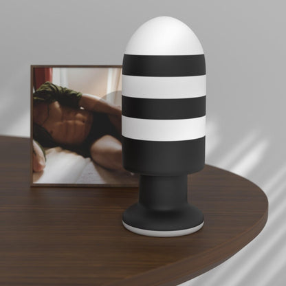 2-ZATYCZKA ANALNA CZARNO-BIAŁA SILIKONOWA KOREK ANALNY PLUG 19,5 CM-2