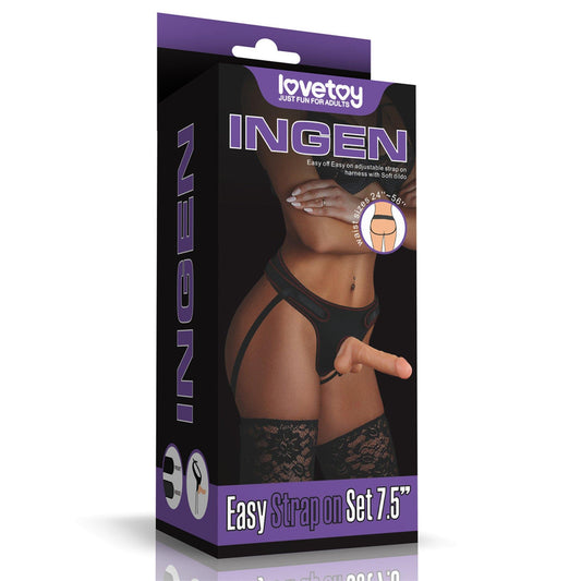 1-Strap-on z elastycznym penisem realistyczny 19 cm-1