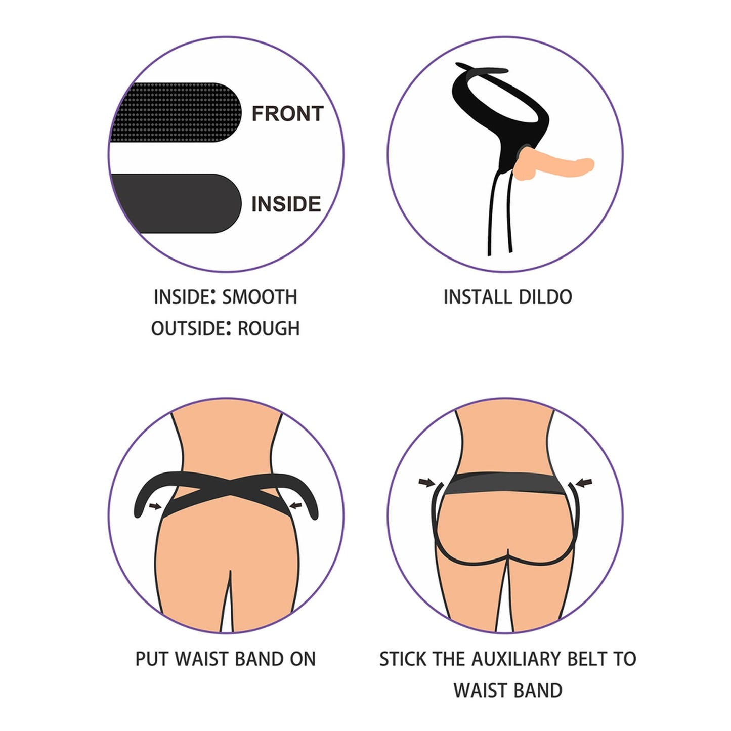 6-Strap-on z elastycznym penisem realistyczny 19 cm-6